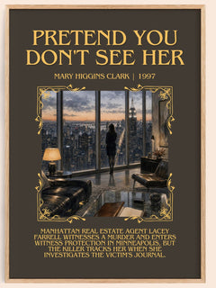 Pretend You Don't See Her Minimalist Book Poster by Mary Higgins Clark – image 1