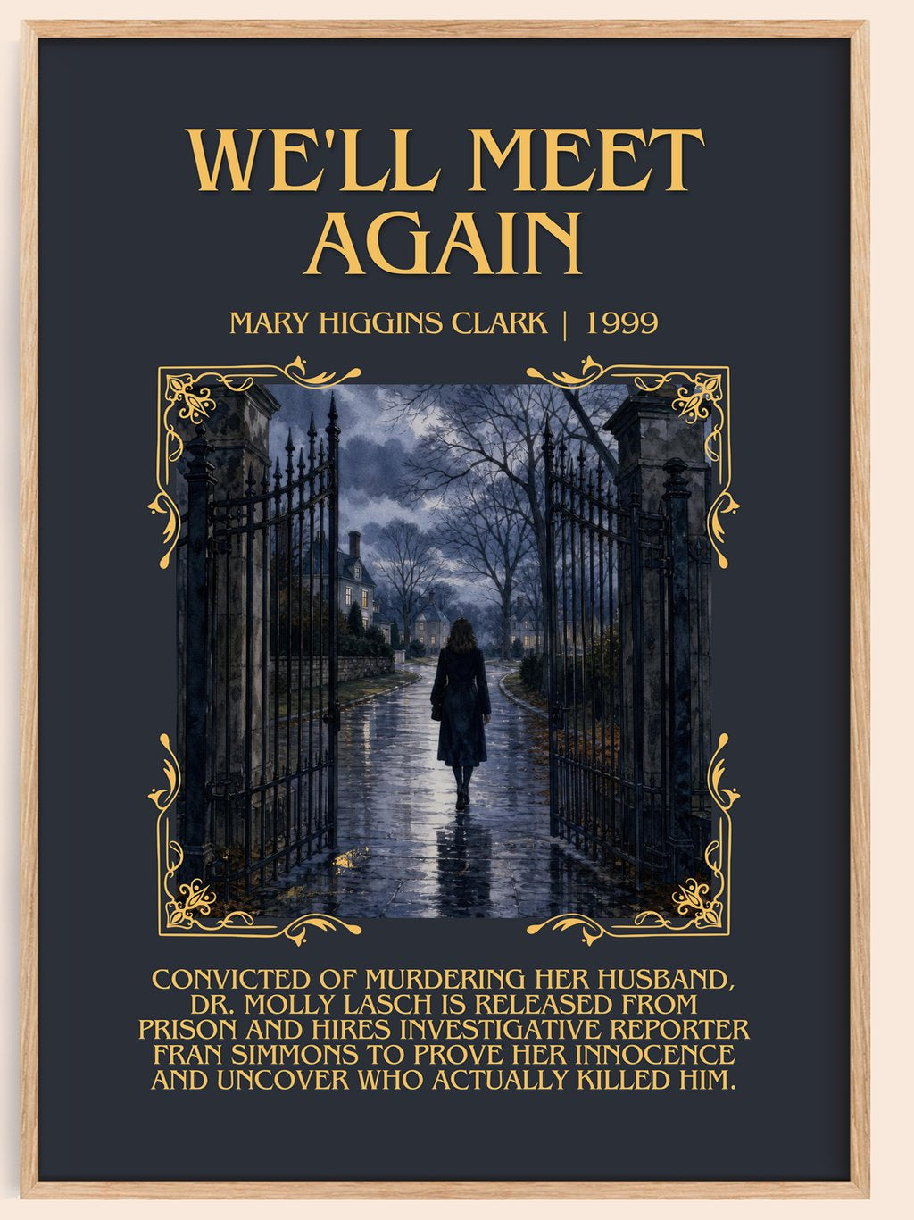 We'll Meet Again Minimalist Book Poster by Mary Higgins Clark – book poster