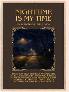 Nighttime Is My Time Minimalist Book Poster by Mary Higgins Clark – image 1