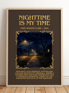 Nighttime Is My Time Minimalist Book Poster by Mary Higgins Clark – image 2