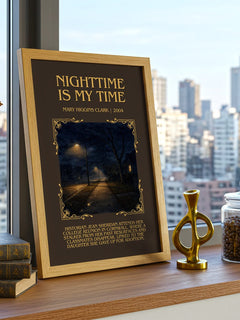 Nighttime Is My Time Minimalist Book Poster by Mary Higgins Clark – image 3