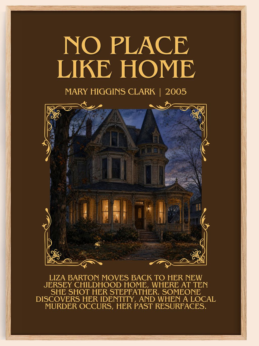 No Place Like Home Minimalist Book Poster by Mary Higgins Clark – book poster