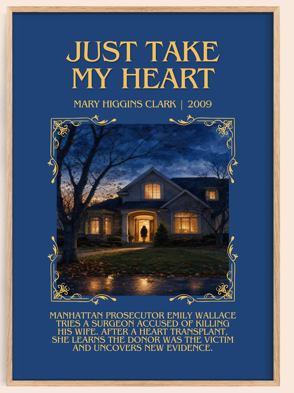 Just Take My Heart Minimalist Book Poster by Mary Higgins Clark – book poster