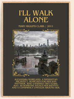 I'll Walk Alone Minimalist Book Poster by Mary Higgins Clark – image 1