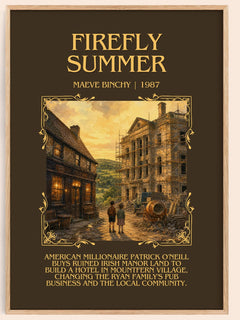 Firefly Summer Minimalist Book Poster by Maeve Binchy – image 1