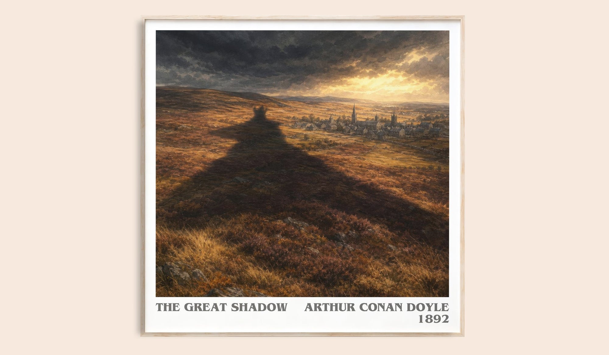 The Great Shadow literary book poster by Arthur Conan Doyle – framed literary art print