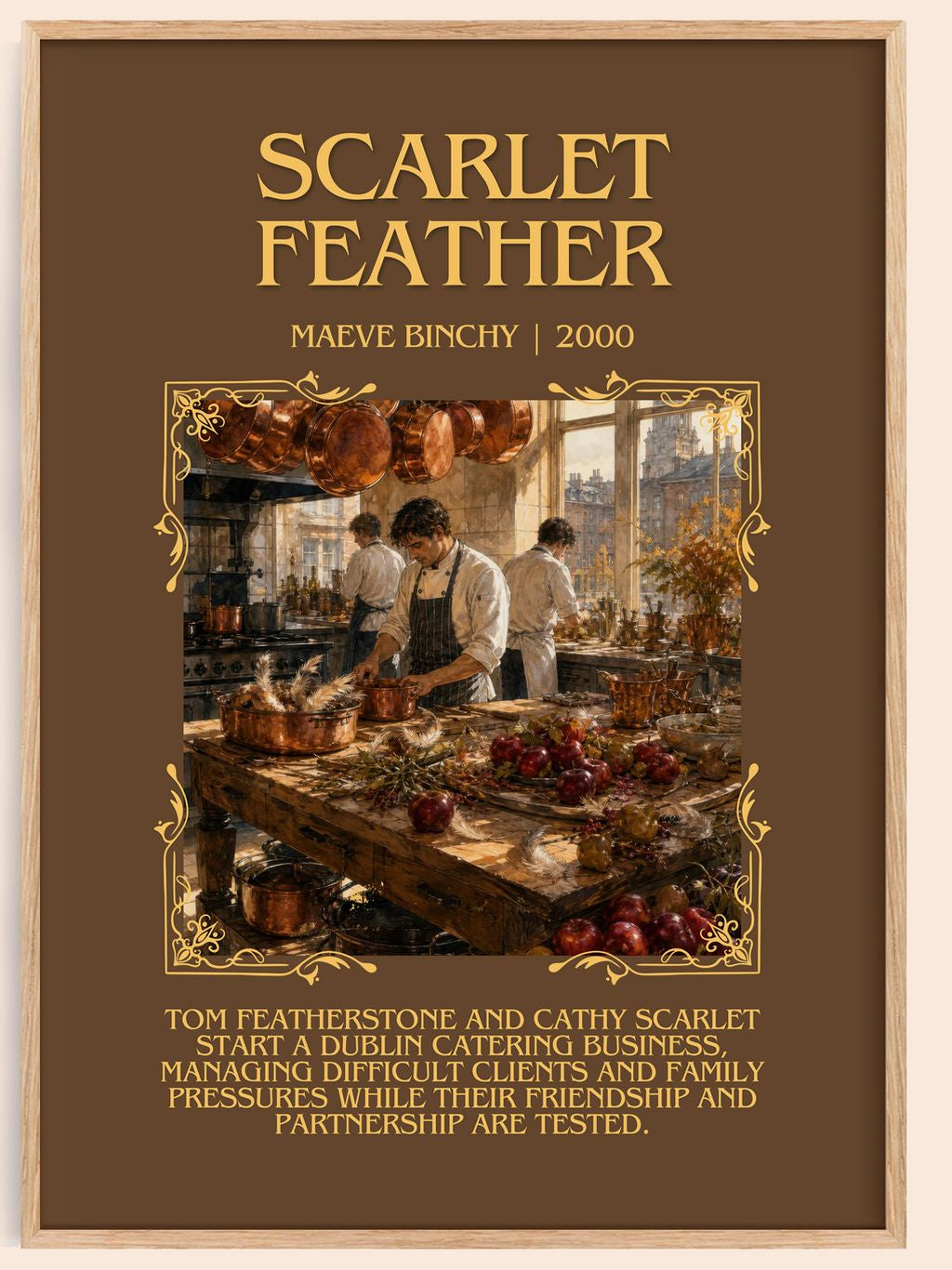 Scarlet Feather Minimalist Book Poster by Maeve Binchy – book poster