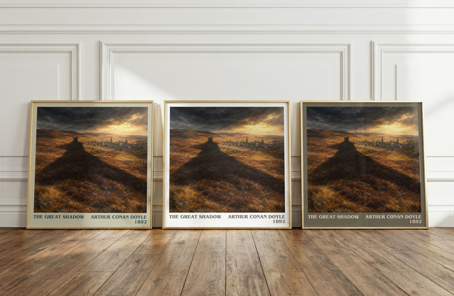 The Great Shadow literary art print colour and style options – Arthur Conan Doyle book art