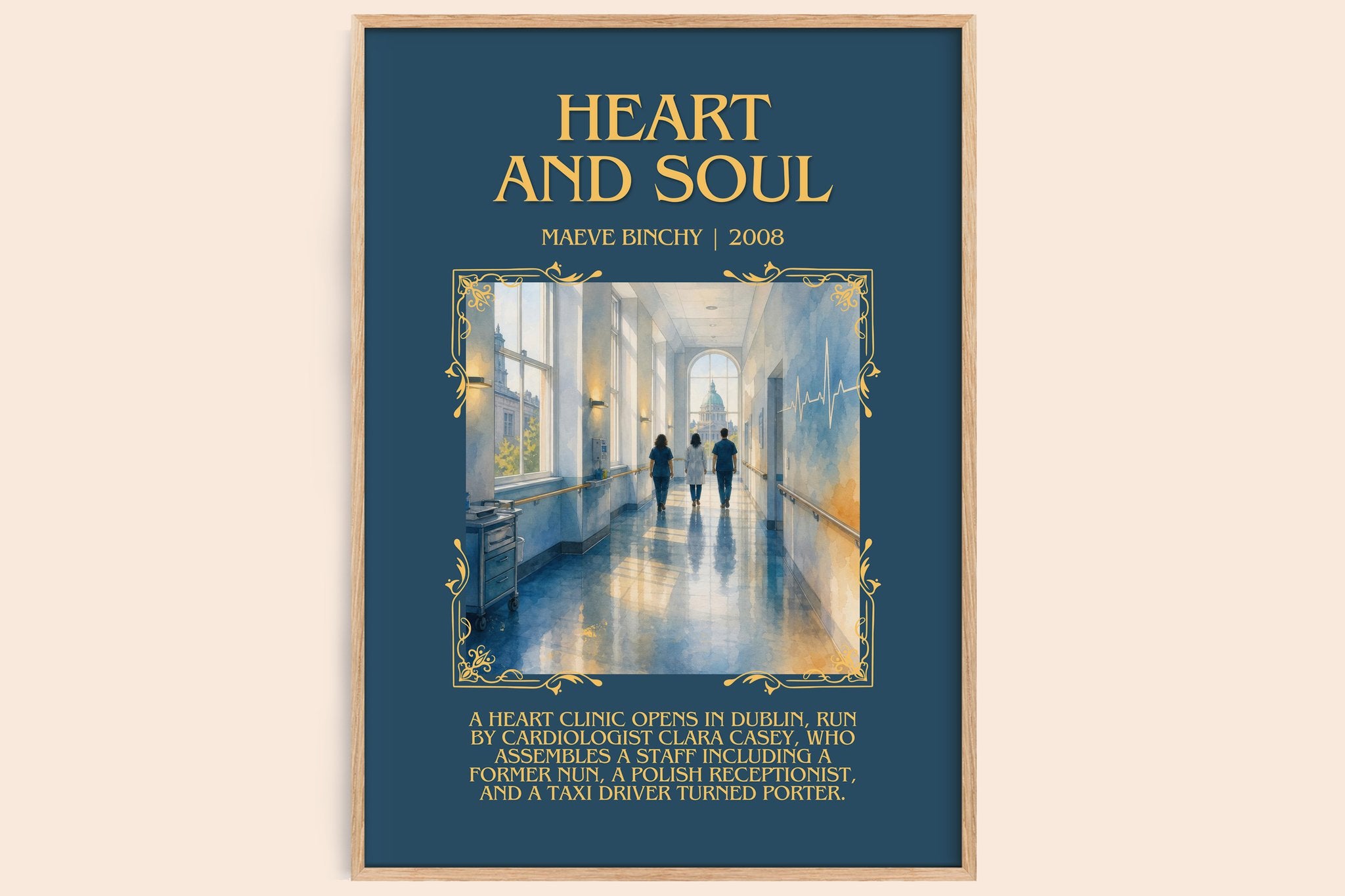 Heart and Soul Minimalist Book Poster by Maeve Binchy