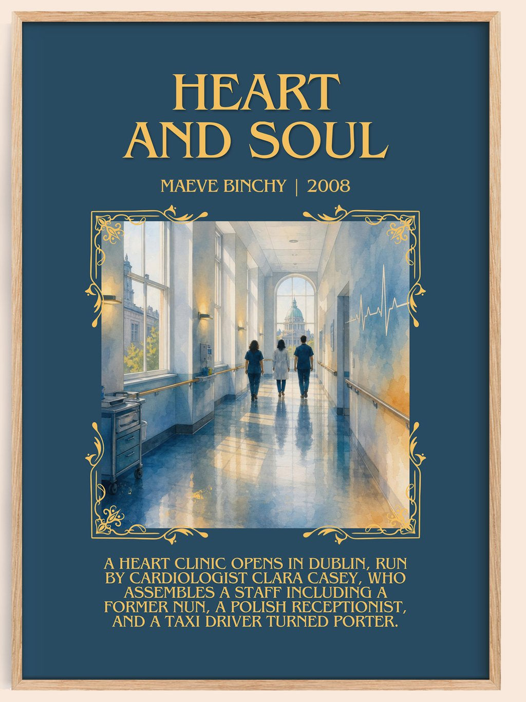Heart and Soul Minimalist Book Poster by Maeve Binchy – book poster