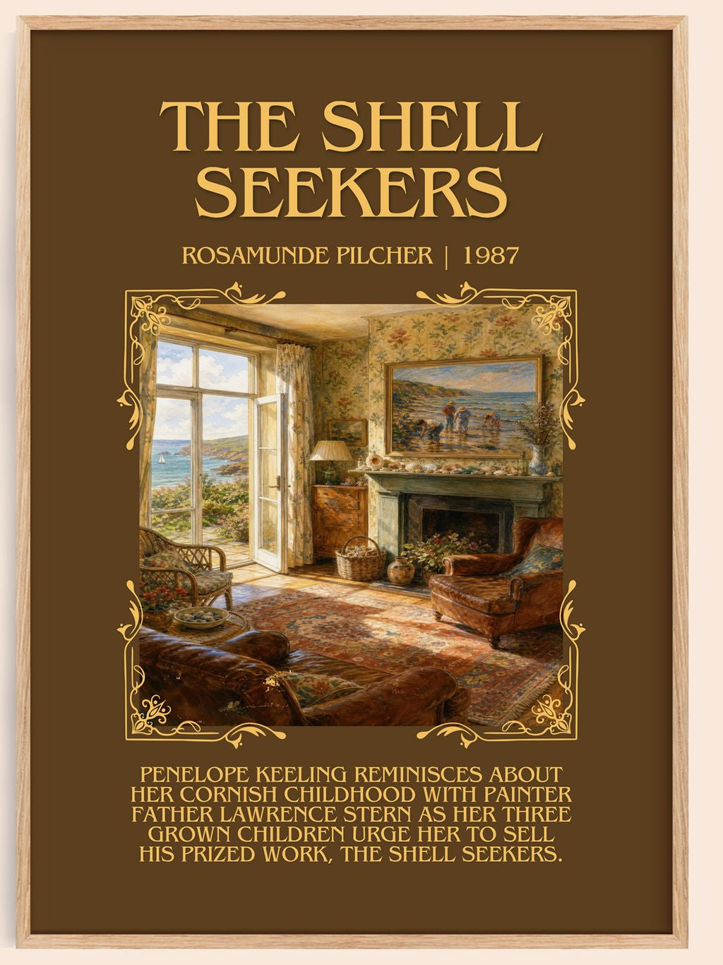 The Shell Seekers Minimalist Book Poster by Rosamunde Pilcher – book poster
