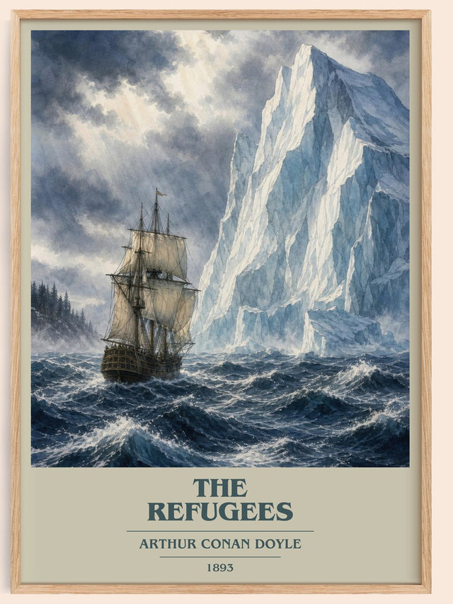 The Refugees Book Cover Poster by Arthur Conan Doyle