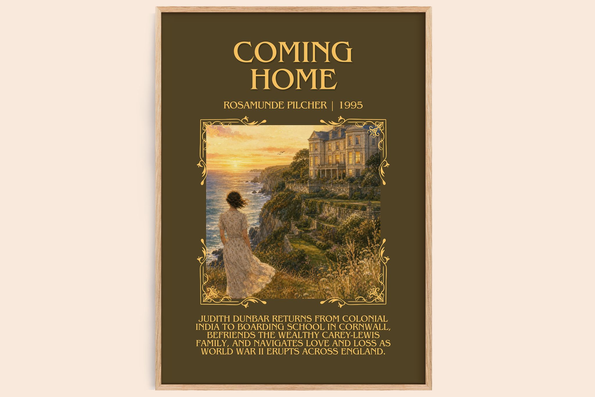 Coming Home Minimalist Book Poster by Rosamunde Pilcher