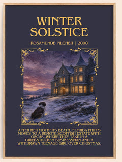 Winter Solstice Minimalist Book Poster by Rosamunde Pilcher – image 1