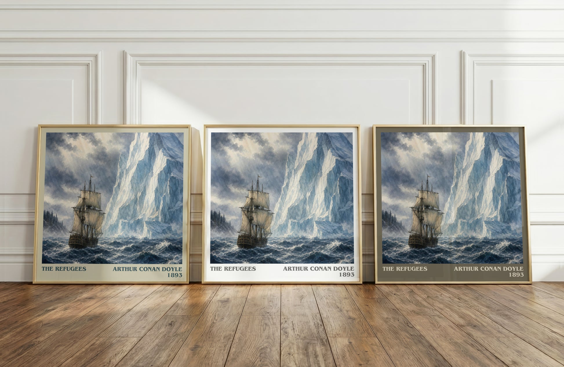 The Refugees literary art print colour and style options – Arthur Conan Doyle book art