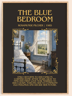 The Blue Bedroom Minimalist Book Poster by Rosamunde Pilcher – image 1