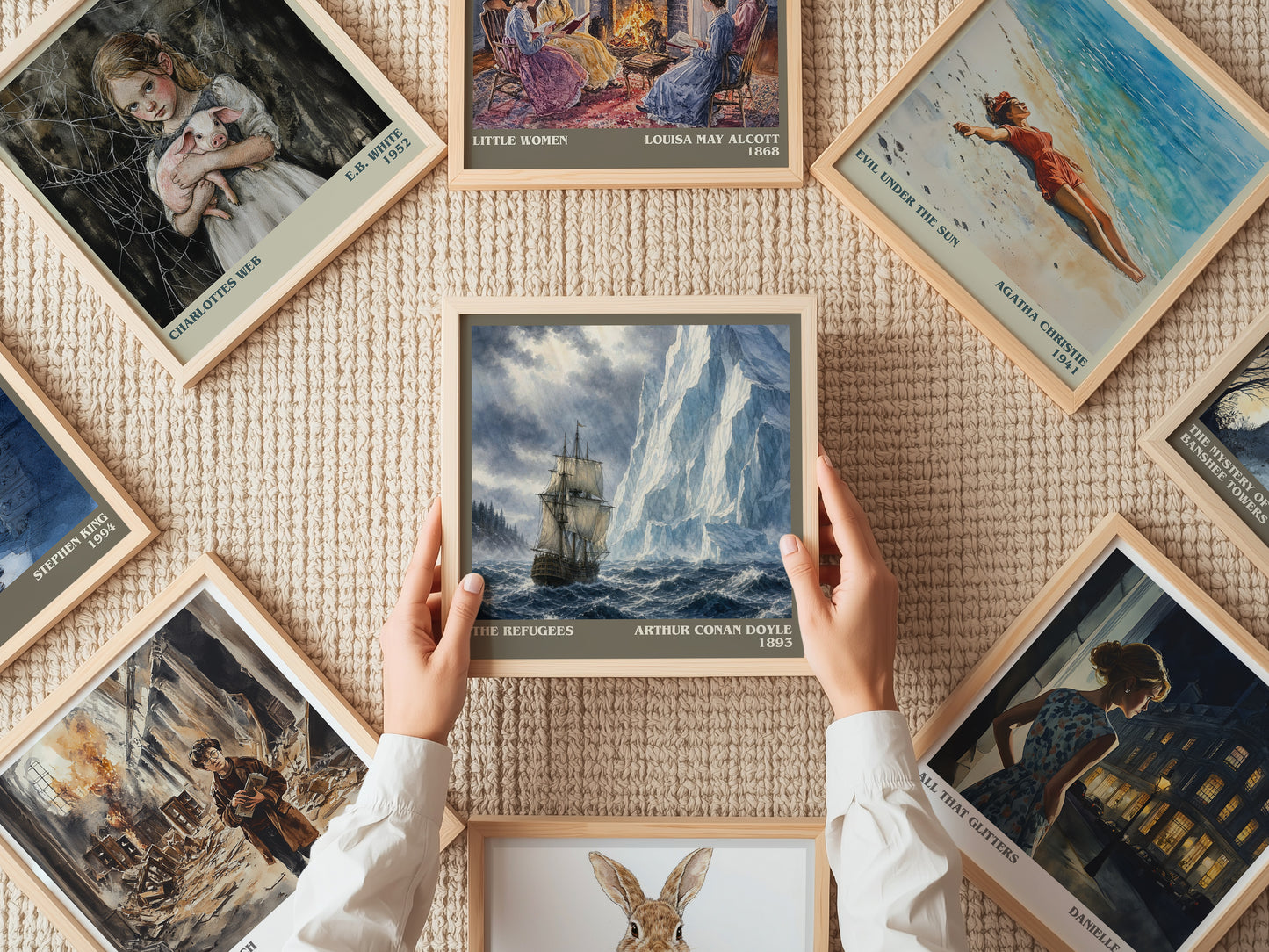 The Refugees literary book poster framed on wall – historical fiction wall art