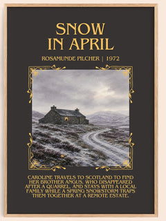 Snow in April Minimalist Book Poster by Rosamunde Pilcher – image 1