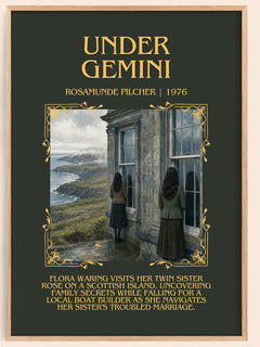 Under Gemini Minimalist Book Poster by Rosamunde Pilcher – image 1