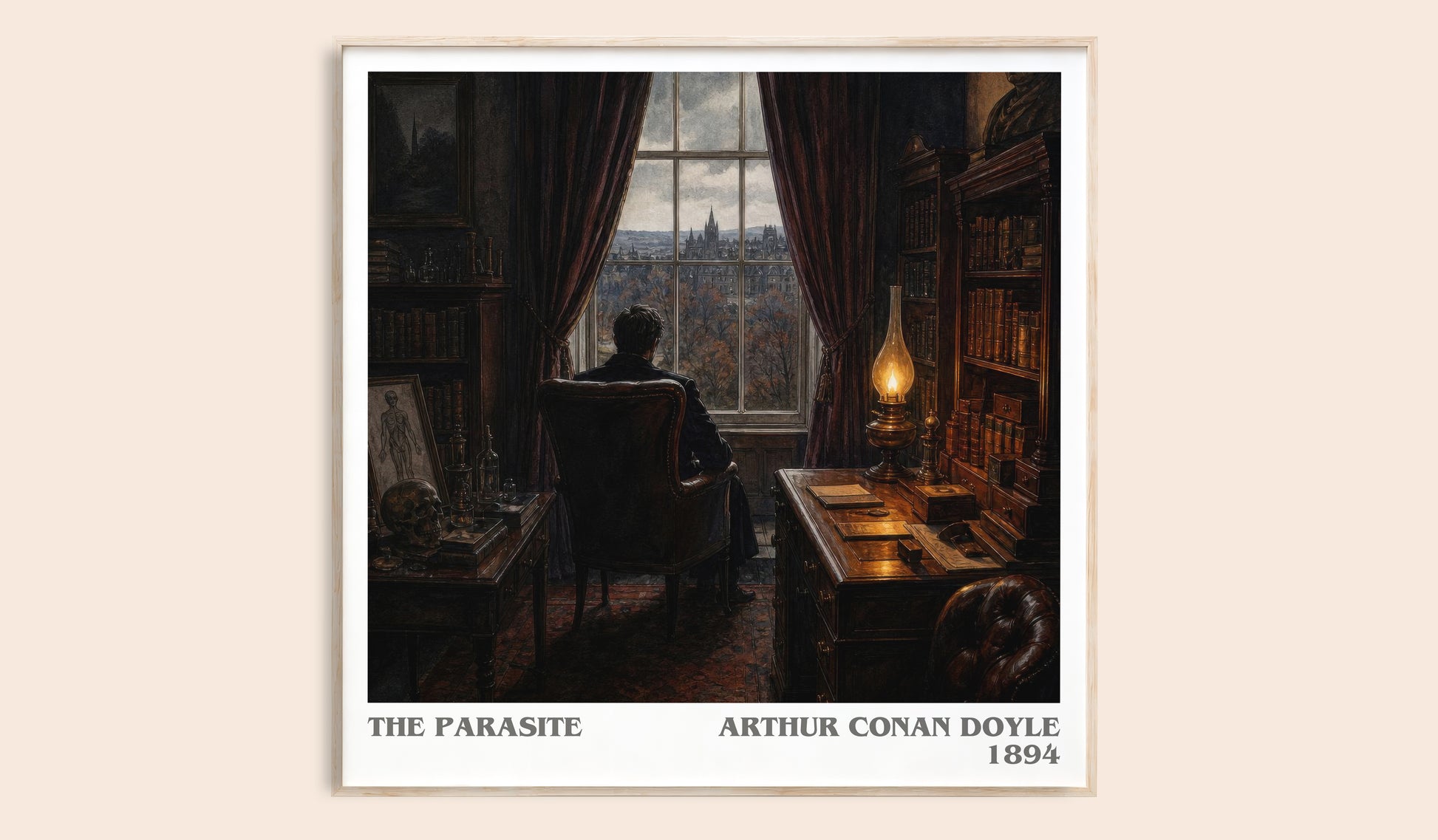 The Parasite literary book poster by Arthur Conan Doyle – framed literary art print