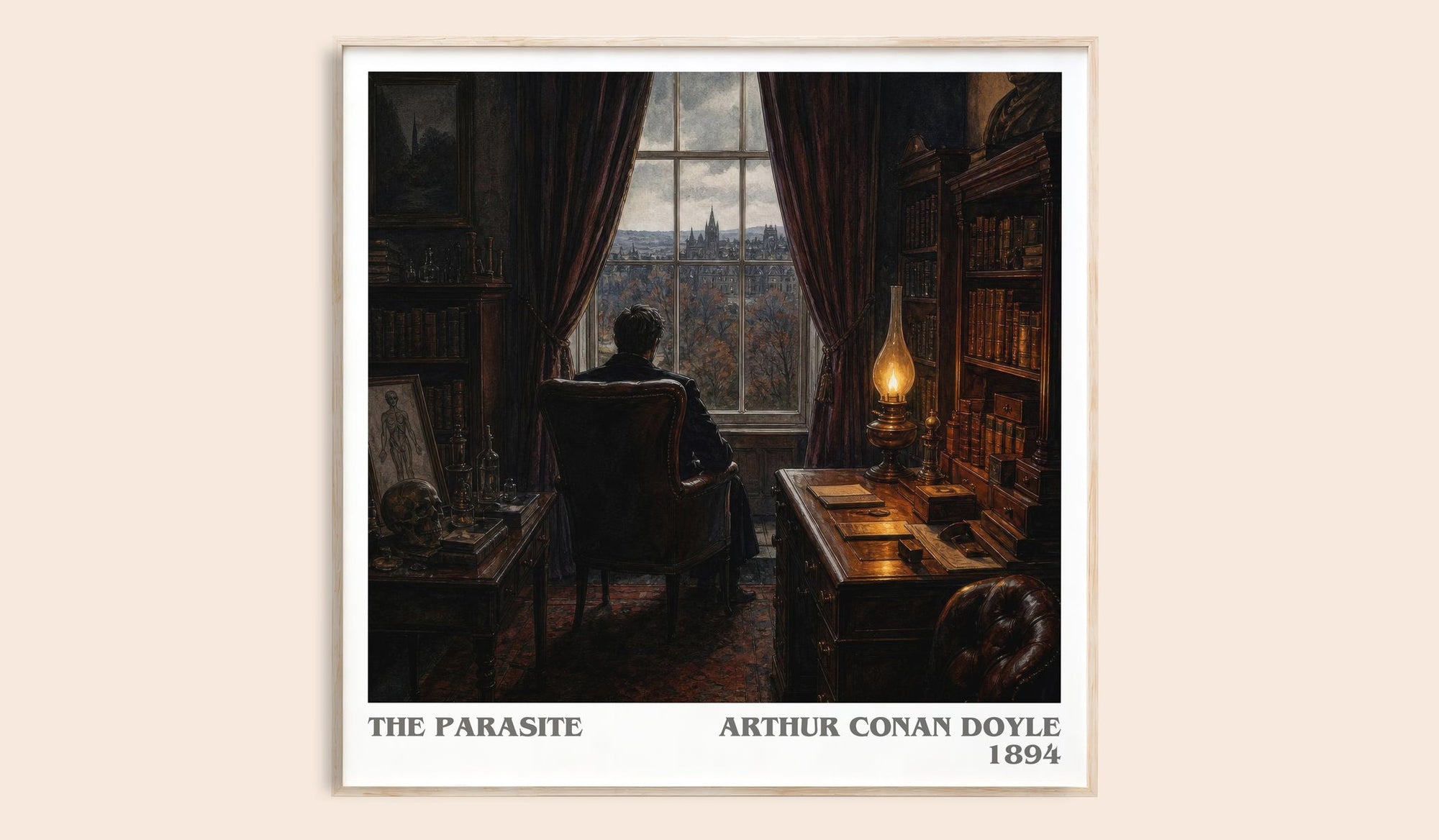 The Parasite literary book poster by Arthur Conan Doyle – framed literary art print