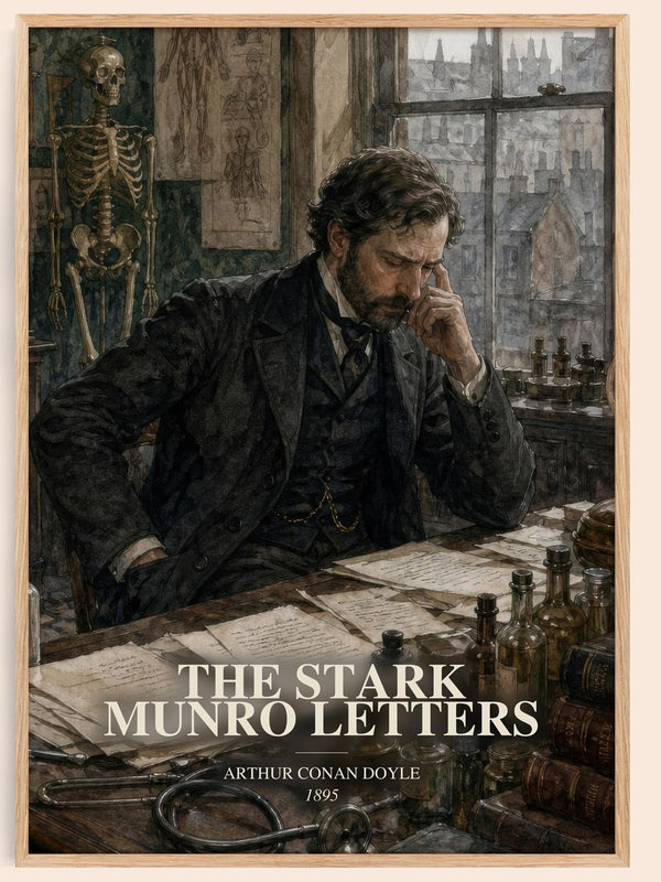 The Stark Munro Letters watercolour book poster by Arthur Conan Doyle – framed literary art print