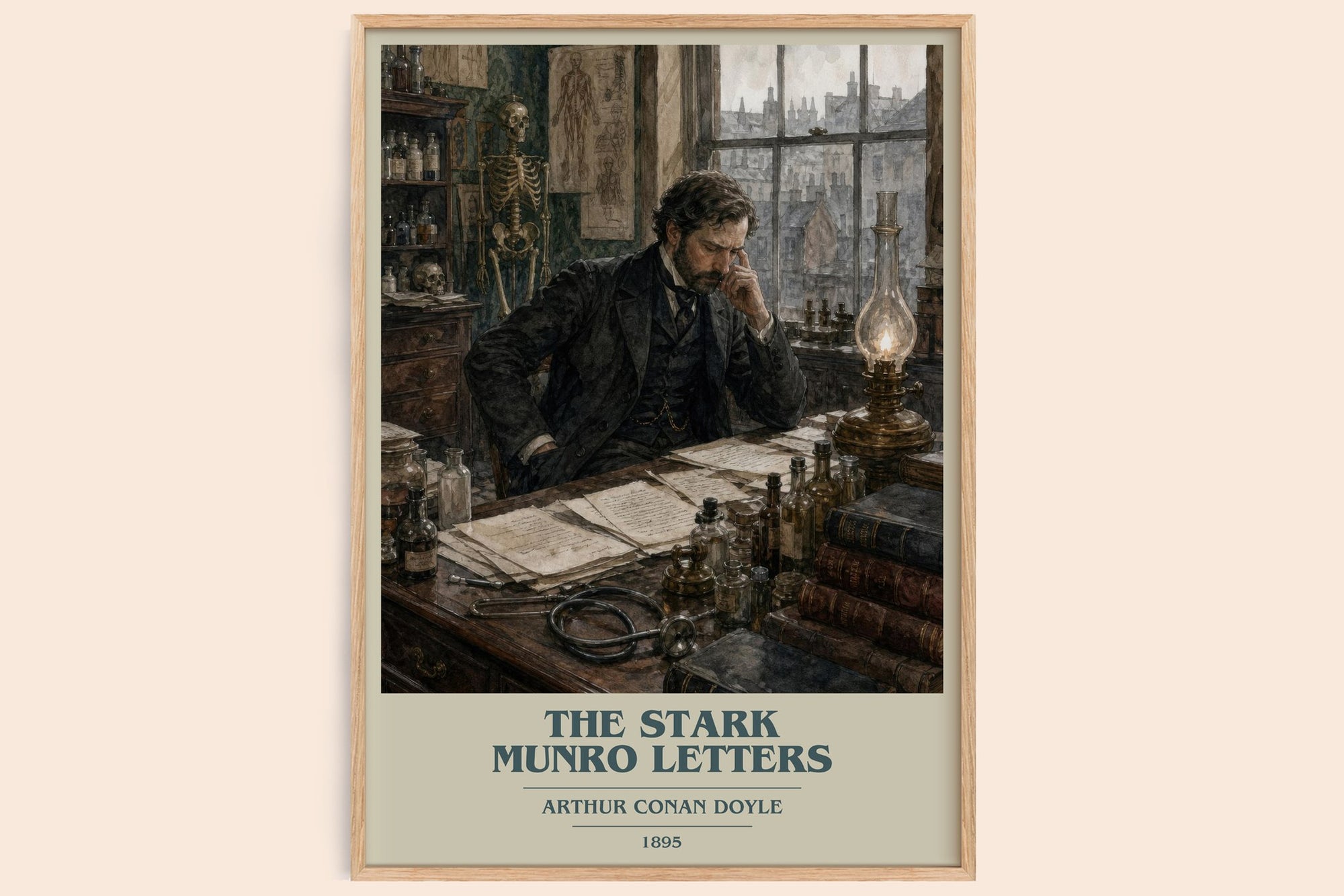 The Stark Munro Letters book cover book poster by Arthur Conan Doyle – framed literary art print