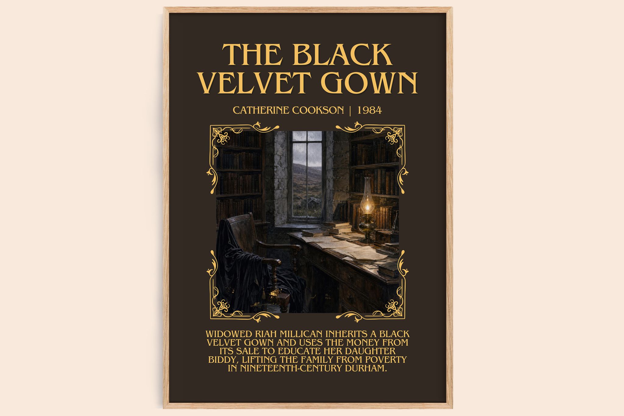 The Black Velvet Gown Minimalist Book Poster by Catherine Cookson