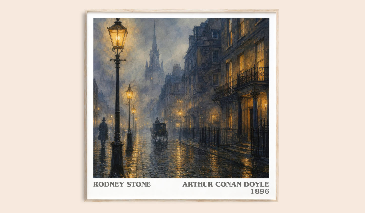 Rodney Stone literary book poster by Arthur Conan Doyle – framed literary art print