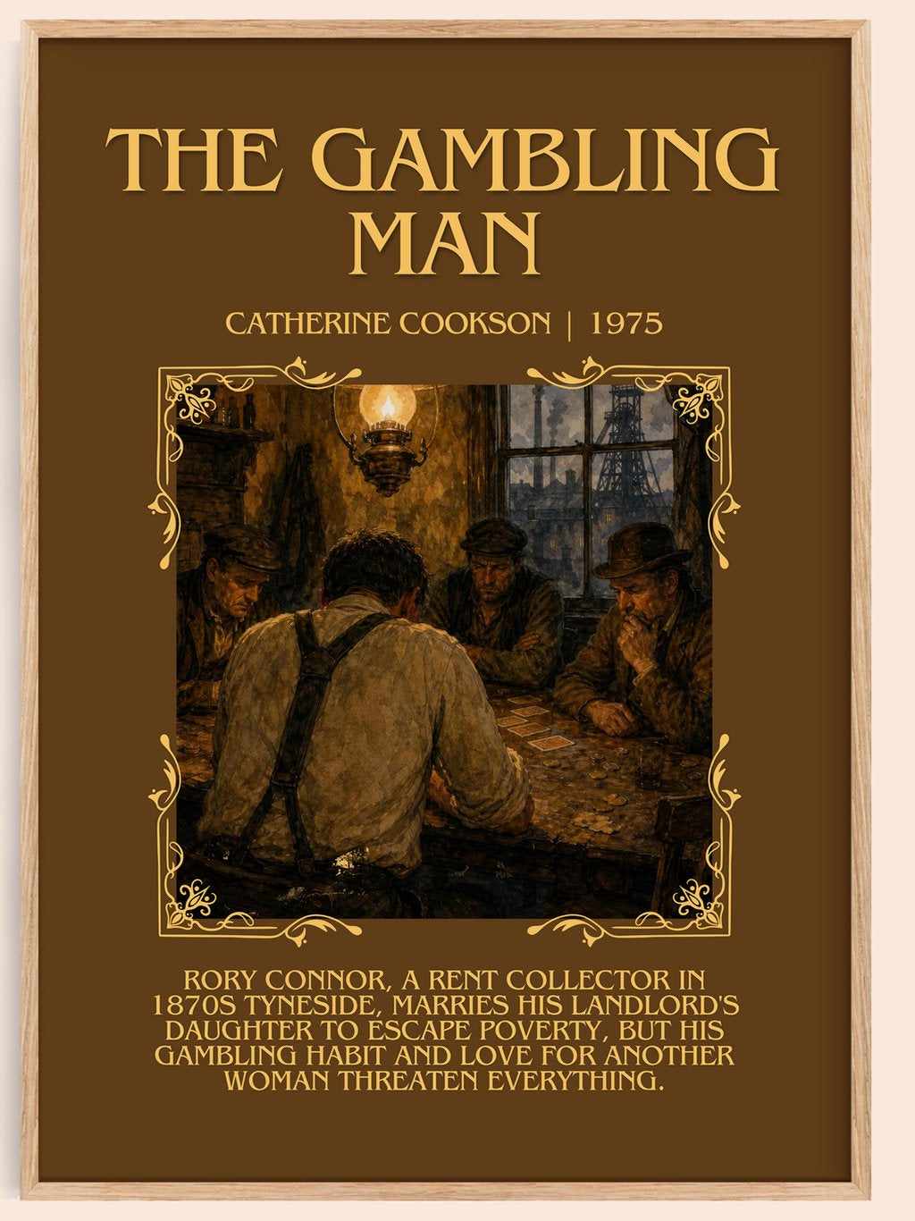 The Gambling Man Minimalist Book Poster by Catherine Cookson – book poster