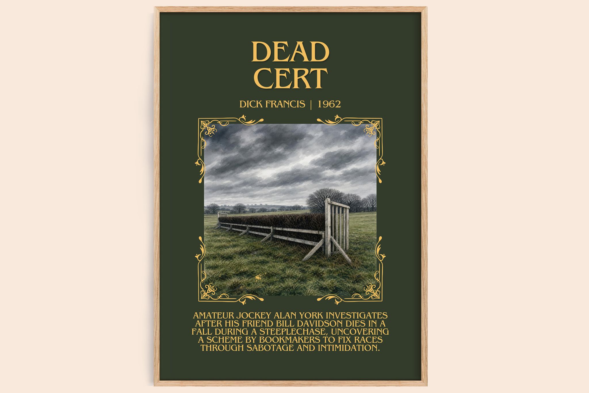 Dead Cert Minimalist Book Poster by Dick Francis
