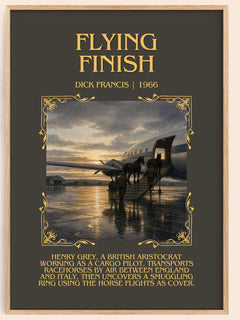 Flying Finish Minimalist Book Poster by Dick Francis – image 1