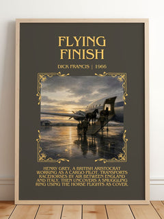 Flying Finish Minimalist Book Poster by Dick Francis – image 2