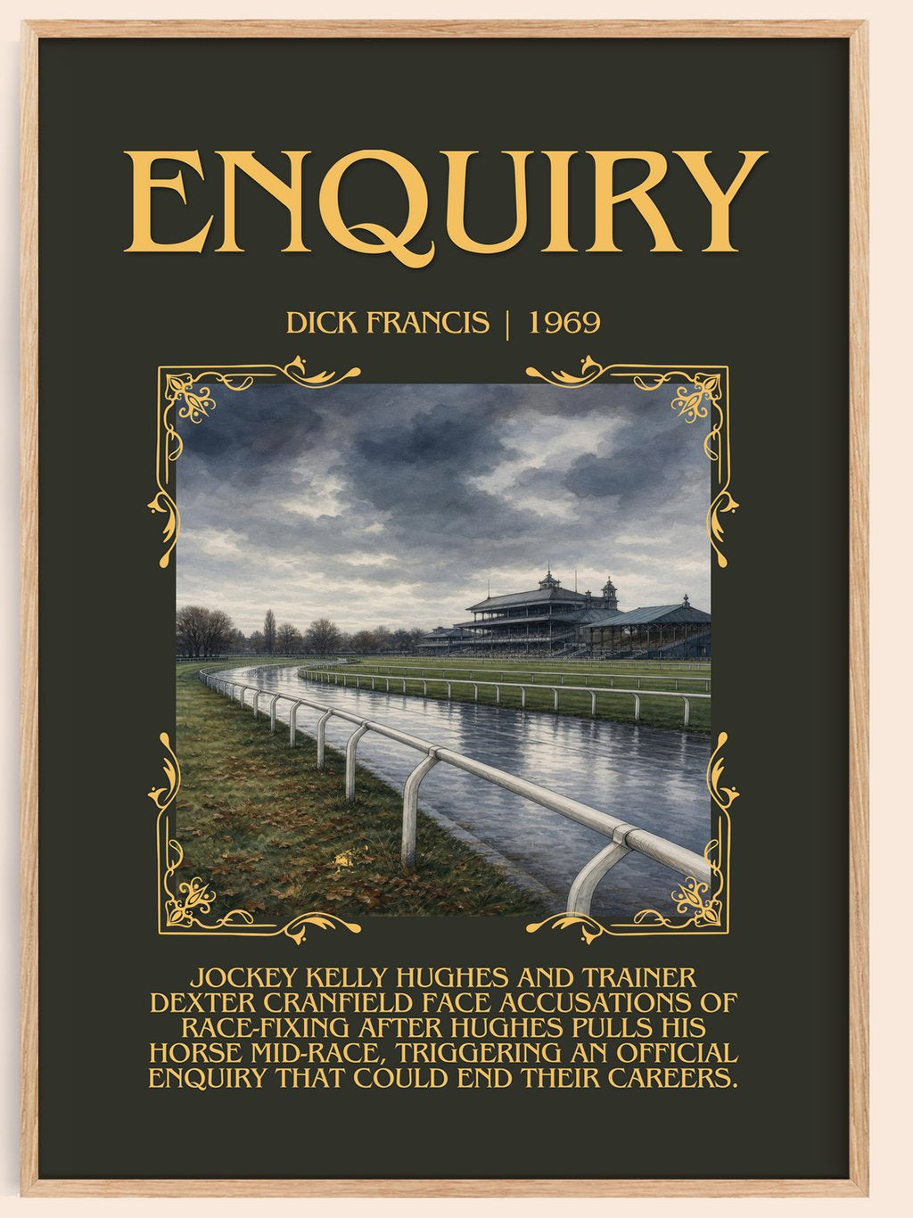 Enquiry Minimalist Book Poster by Dick Francis – book poster