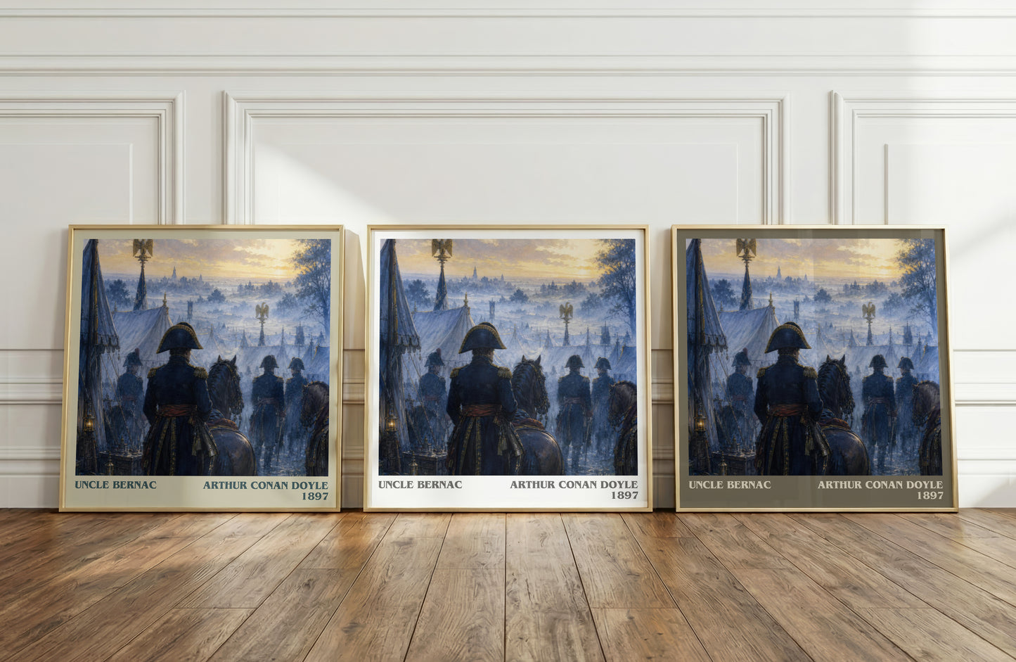 Uncle Bernac literary art print colour and style options – Arthur Conan Doyle book art