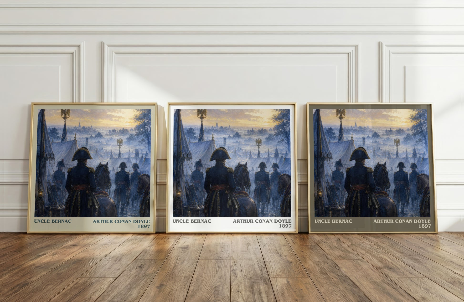 Uncle Bernac literary art print colour and style options – Arthur Conan Doyle book art