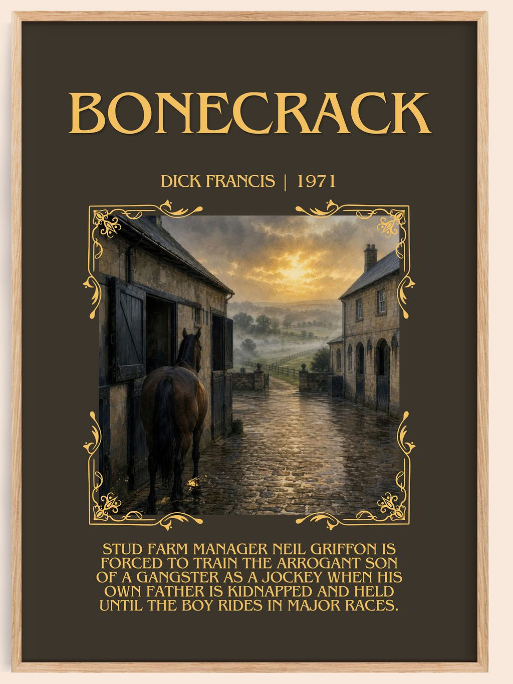 Bonecrack Minimalist Book Poster by Dick Francis – book poster
