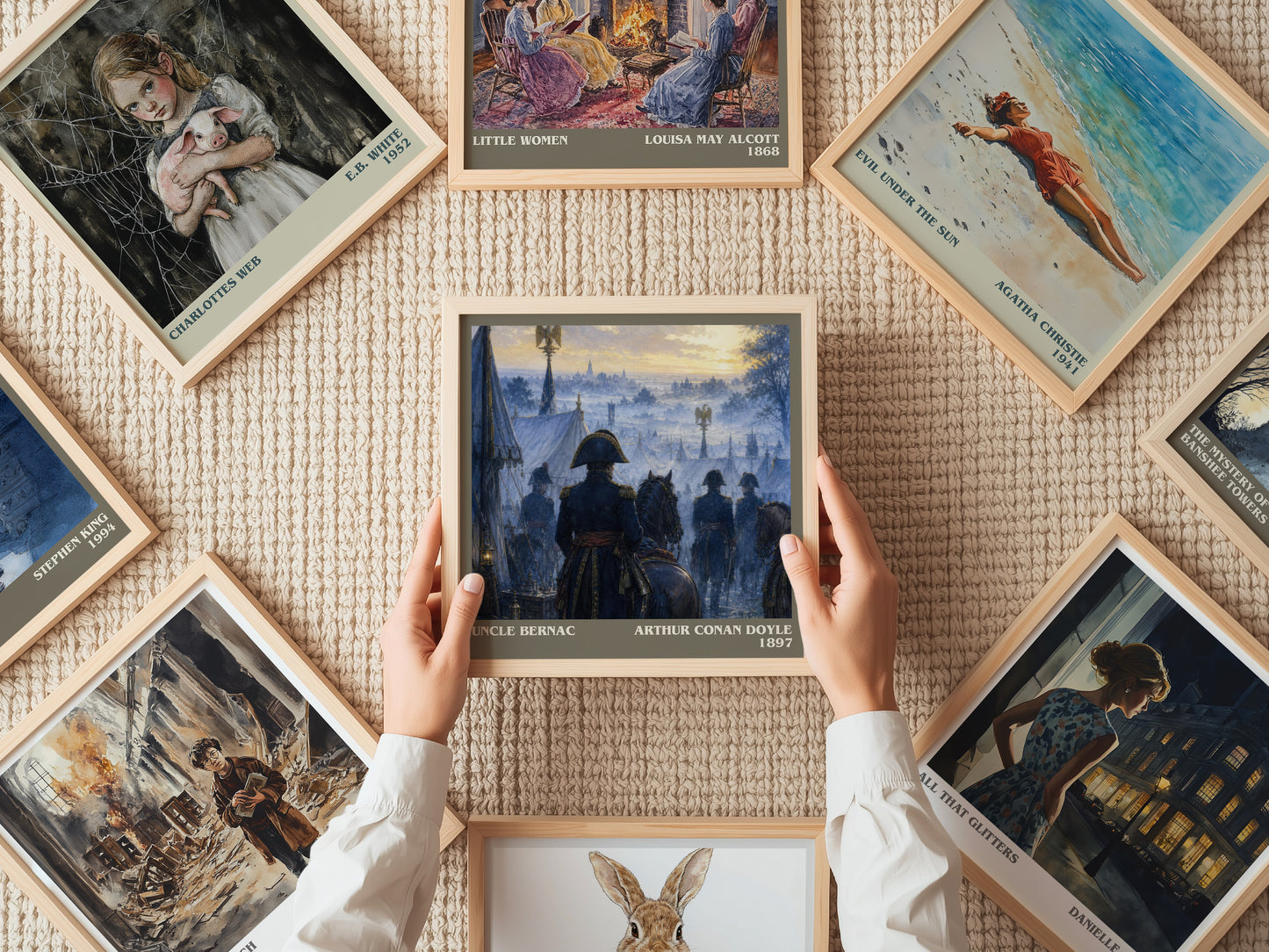 Uncle Bernac literary book poster framed on wall – historical fiction wall art
