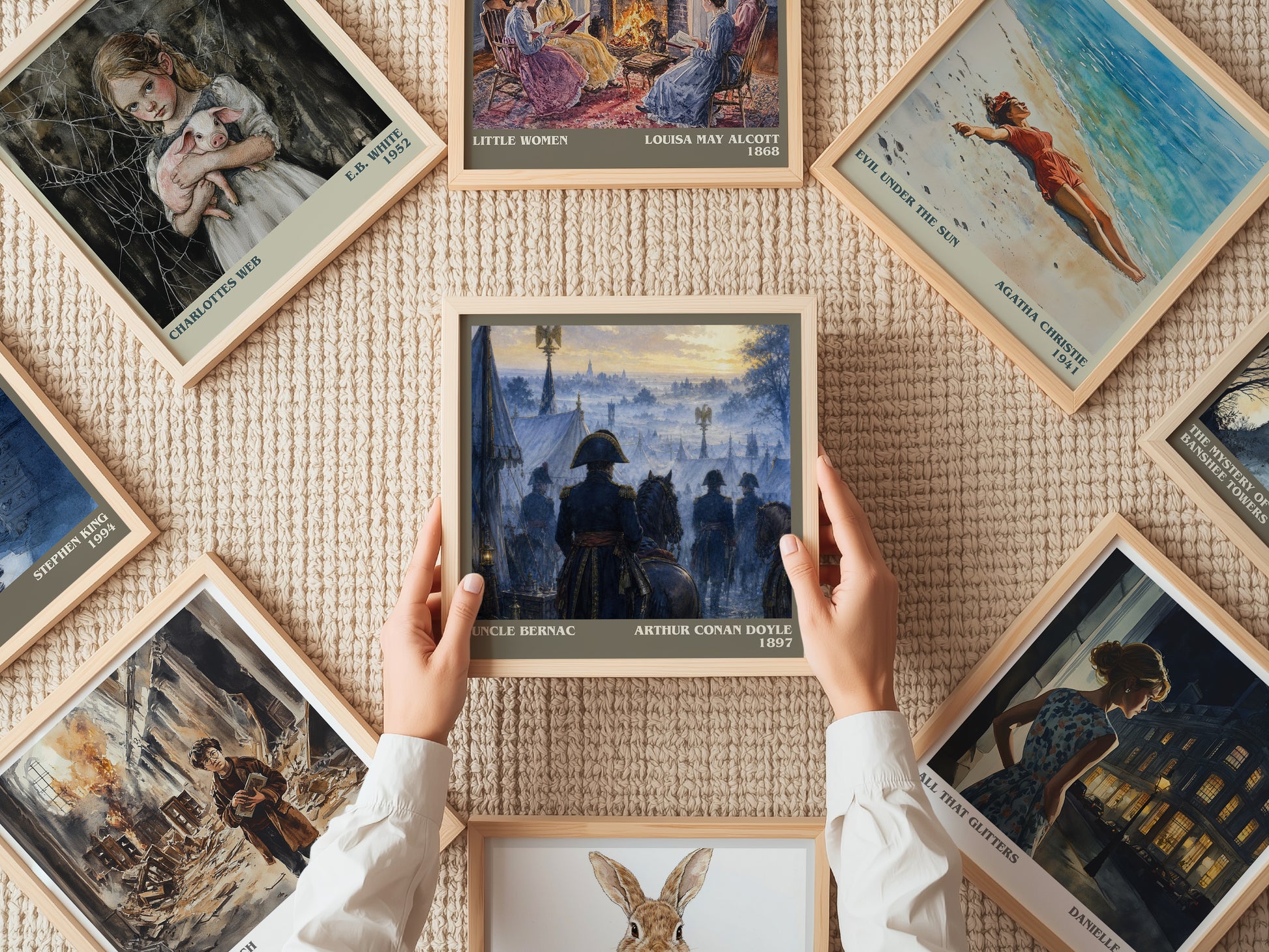 Uncle Bernac literary book poster framed on wall – historical fiction wall art