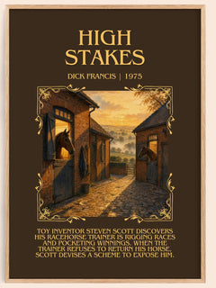 High Stakes Minimalist Book Poster by Dick Francis – image 1