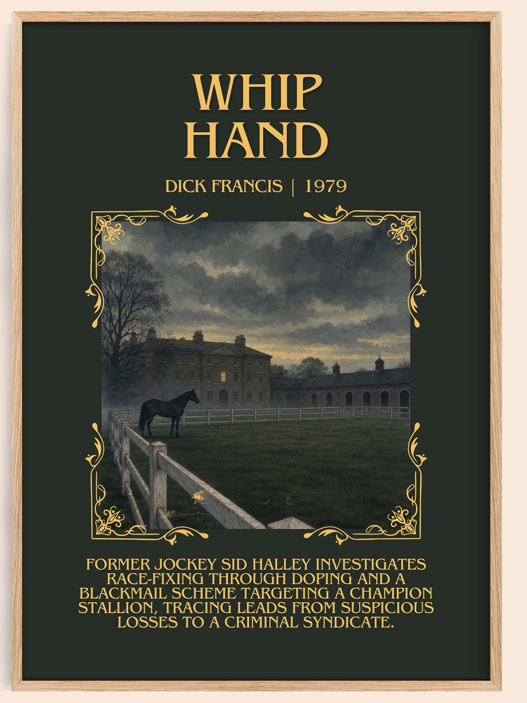 Whip Hand Minimalist Book Poster by Dick Francis – book poster
