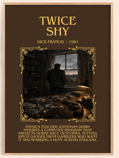 Twice Shy Minimalist Book Poster by Dick Francis – image 1