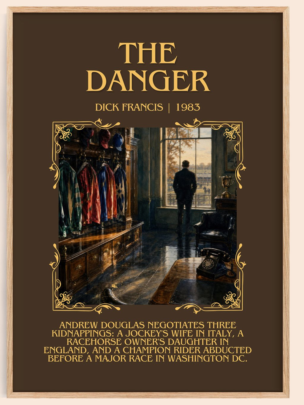 The Danger Minimalist Book Poster by Dick Francis – book poster