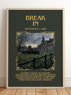 Break In Minimalist Book Poster by Dick Francis – image 2