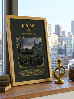 Break In Minimalist Book Poster by Dick Francis – image 3