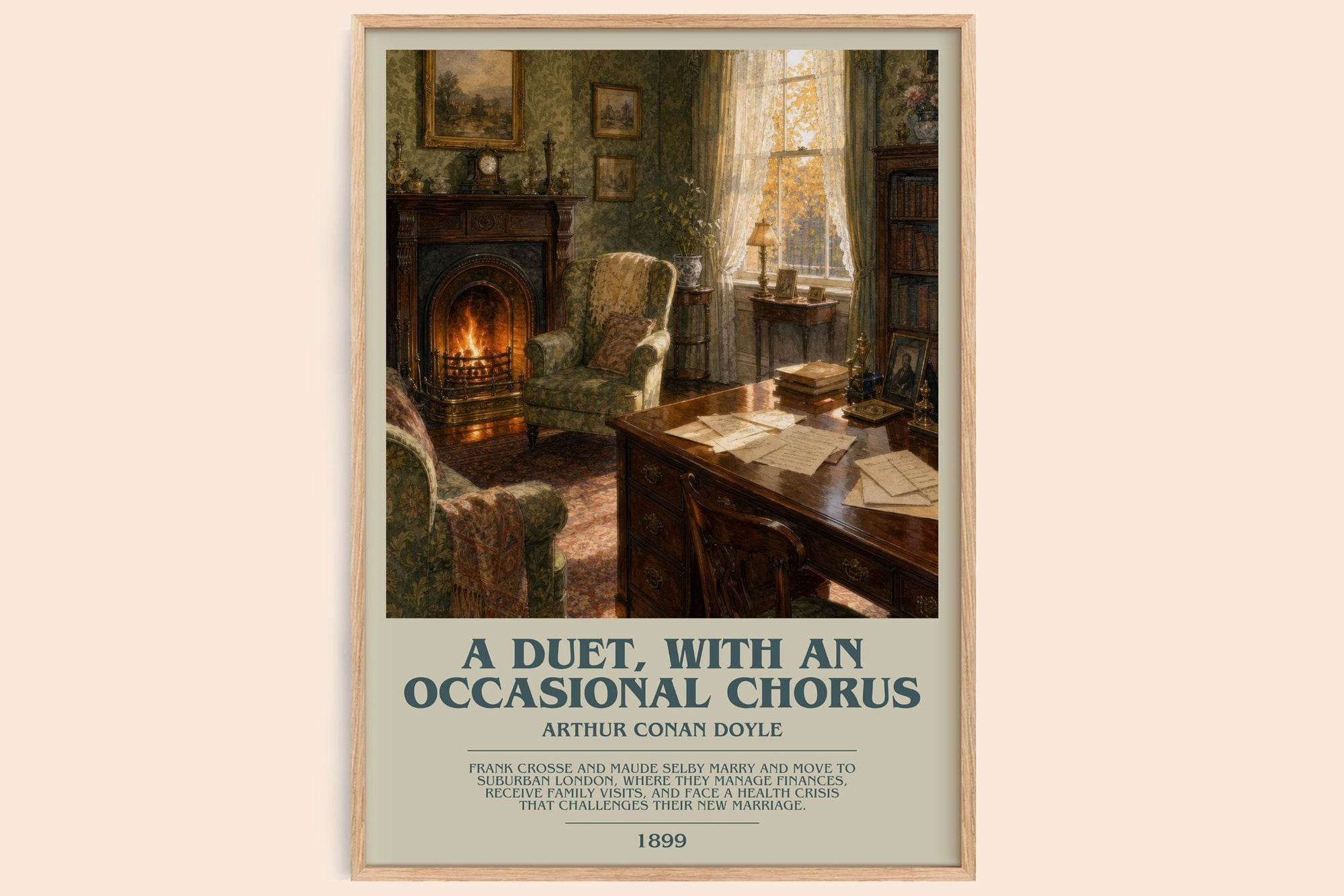 A Duet, With An Occasional Chorus bookish book poster by Arthur Conan Doyle – framed literary art print