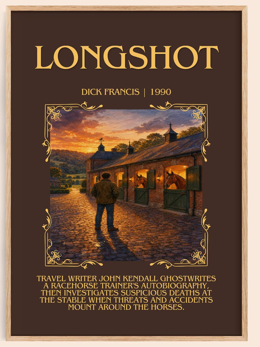 Longshot Minimalist Book Poster by Dick Francis – book poster