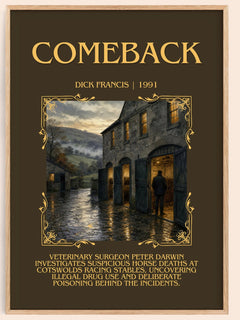 Comeback Minimalist Book Poster by Dick Francis – image 1