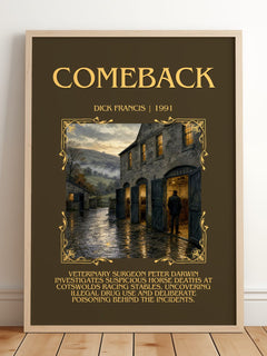 Comeback Minimalist Book Poster by Dick Francis – image 2