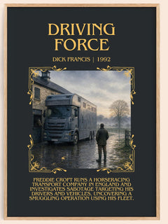 Driving Force Minimalist Book Poster by Dick Francis – image 1